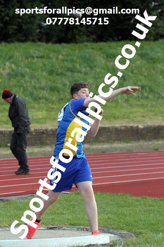 Shot putt, North East Grand Prix No. 1, Monkton on Wednesday, April 28th, 2021. Photo: David T. Hewitson/Sports for All Pics